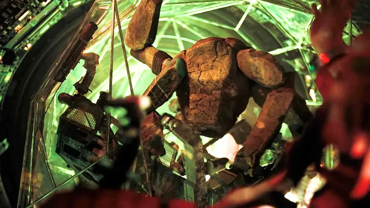 Rocky in a hexagonal pod from Project Hail Mary
