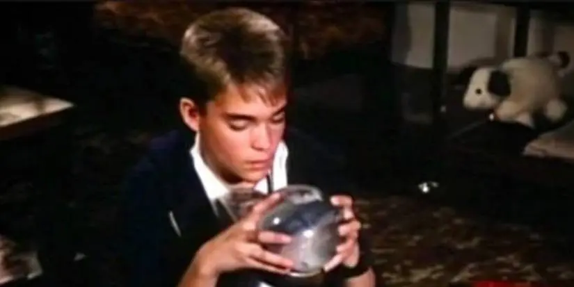 A boy holding a crystal ball in the St. Elsewhere finale