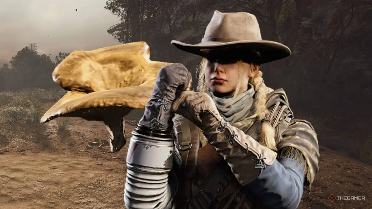 Mushroom next to a character in Arc Raiders.