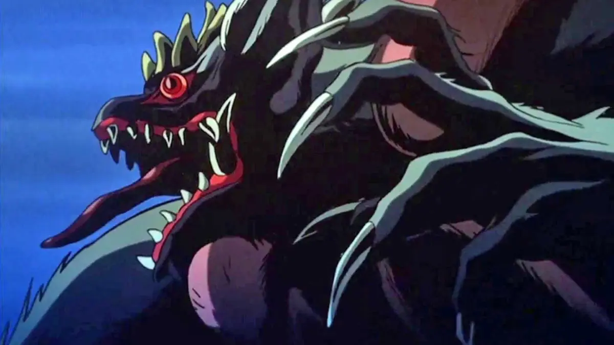A demon roars in Bio Hunter.