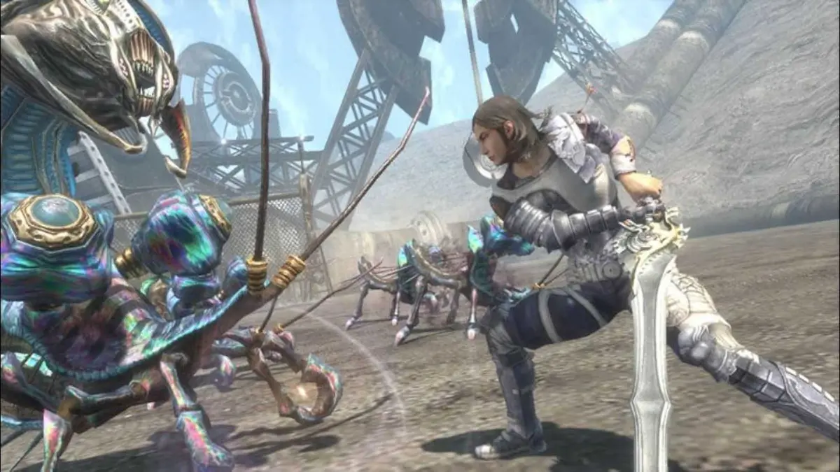 Attacking enemies in Lost Odyssey (2008)