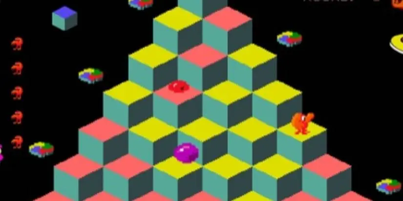 Q*bert Gameplay from arcade games
