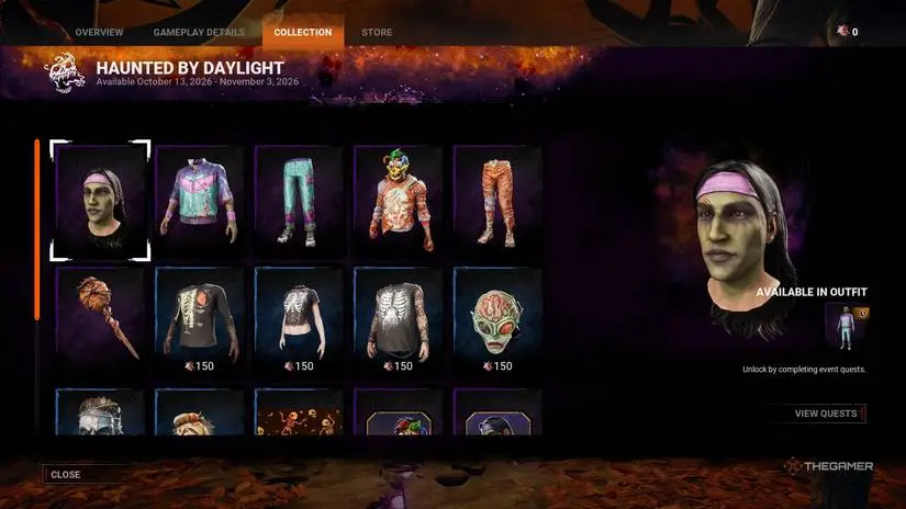 Dead by Daylight Haunted by Daylight rewards on a pop-up.