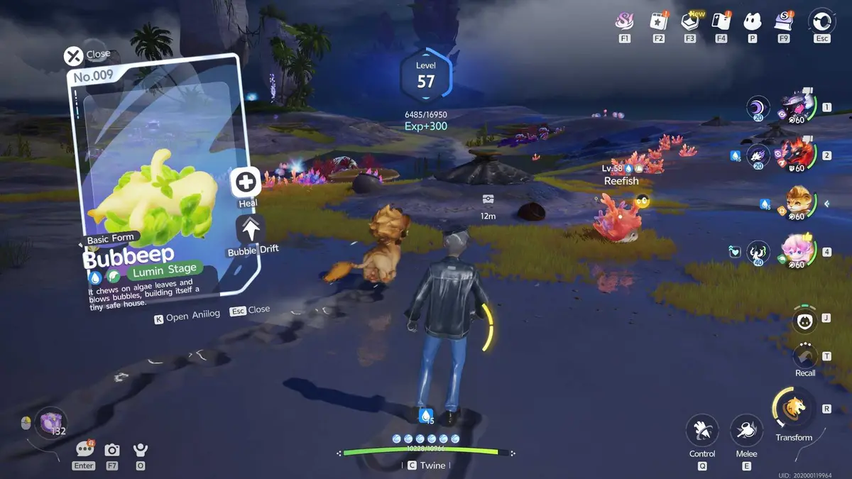 Catch Bubbeep To use its unique ability to traverse bubble barriers and float around (4)
