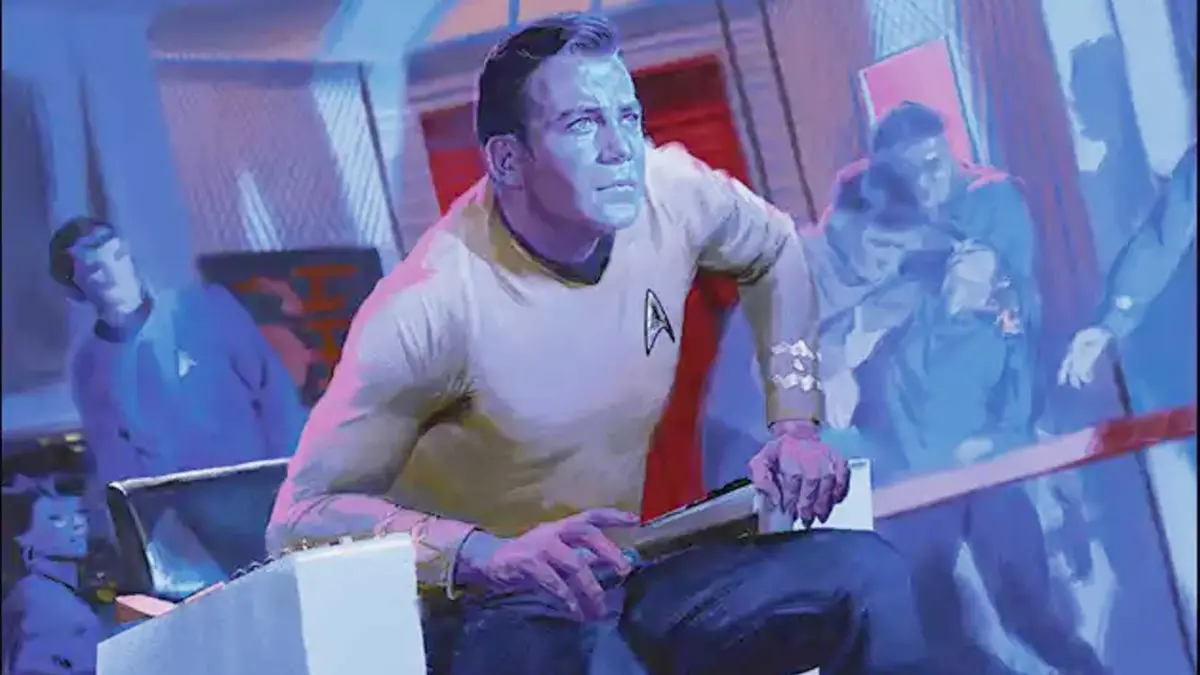 Captain Kirk, Boldly Going artwork from Star Trek MTG.