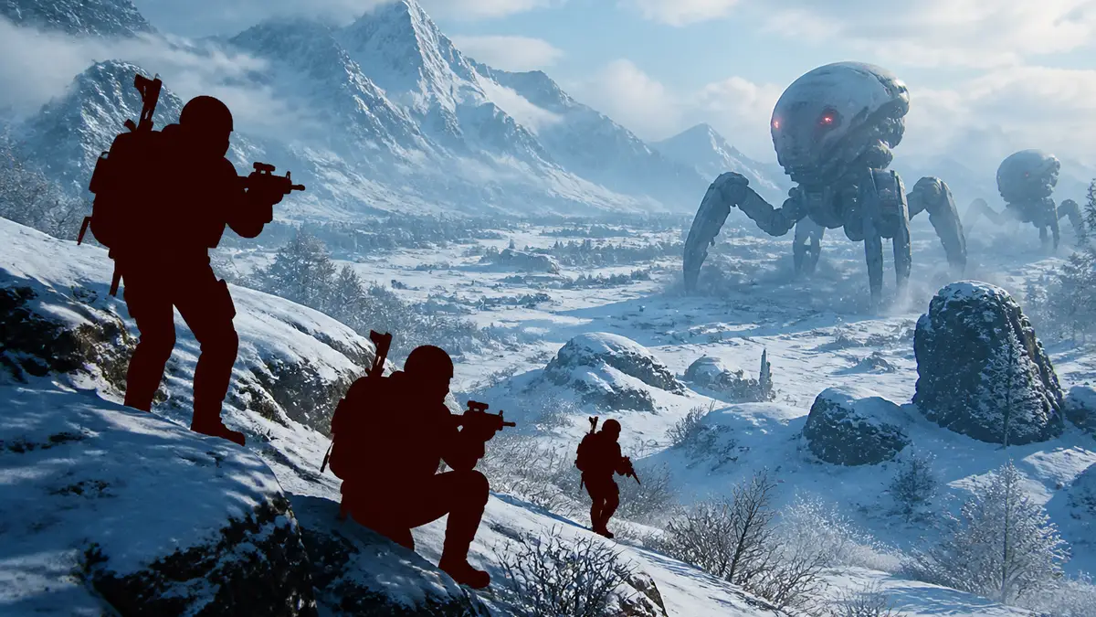 Геймплей экстракшен-шутера ARC Raiders в заснеженной локации из обновления Frozen Trail