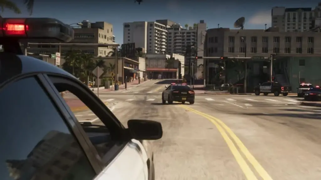 Police cars chasing people in GTA 6