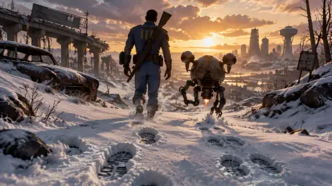 Моддер добавил в Fallout 4 следы, кратеры и таяние снега