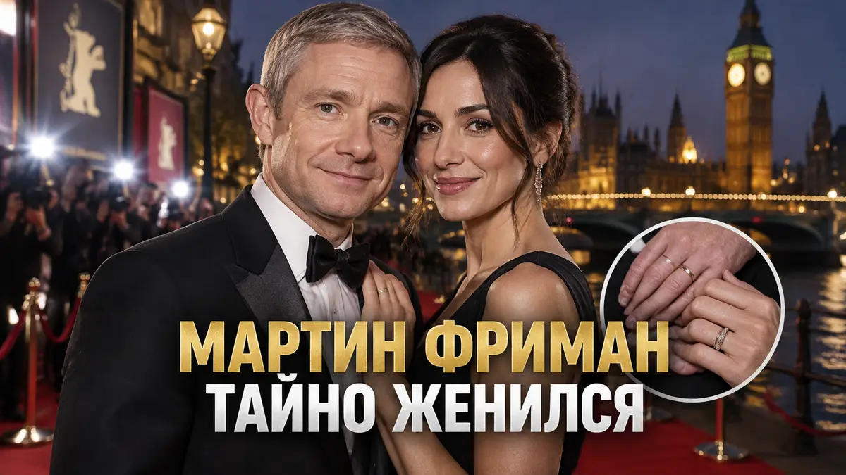 Мартин Фриман и Рэйчел Бенаисса на красной дорожке кинофестиваля, обручальные кольца, вечерний Лондон