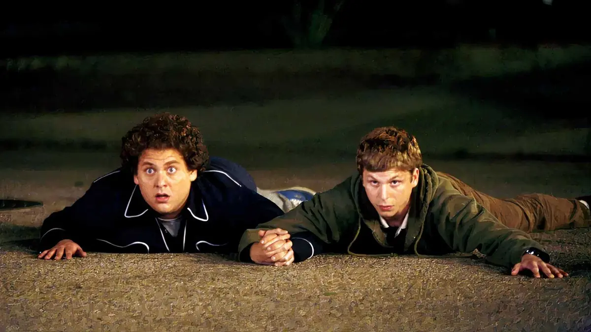 Michael Cera and Jonah Hill in Superbad