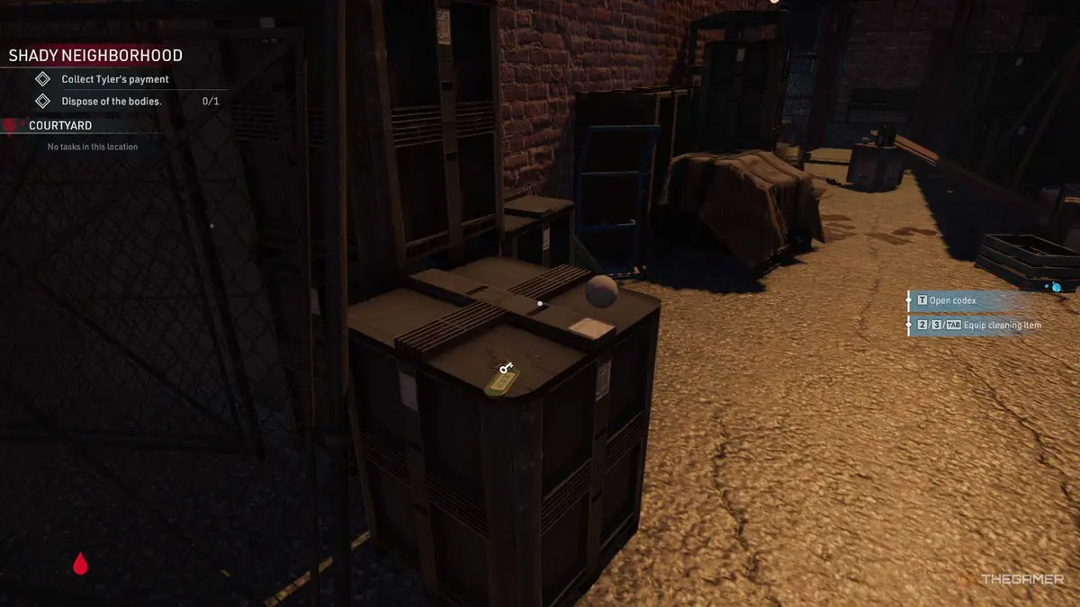 Kovalsky finds a key on the courtyard in Crime Scene Cleaner