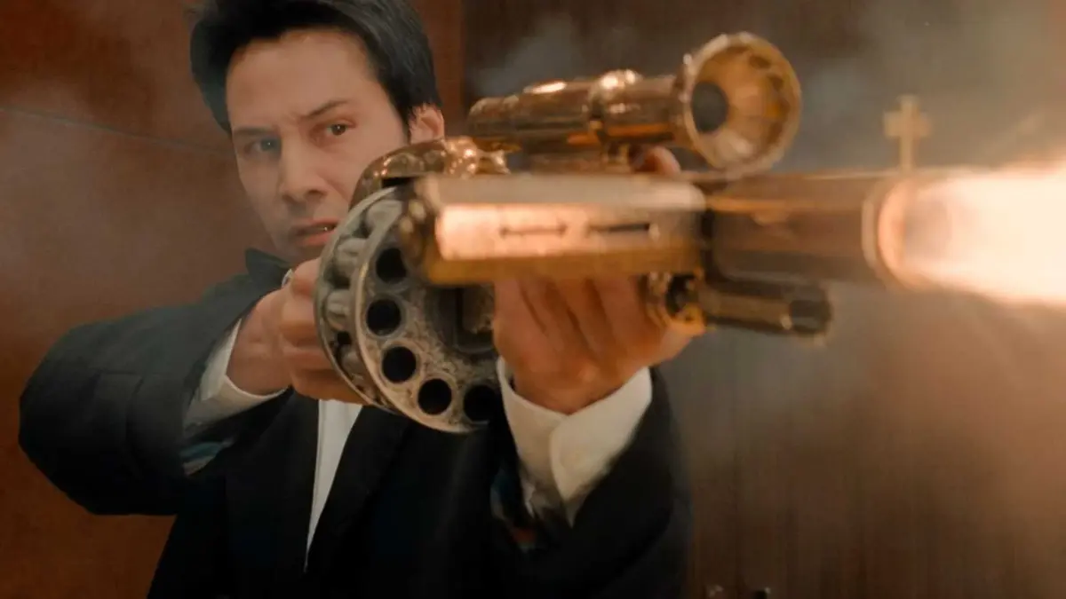 Constantine KEanu with gun