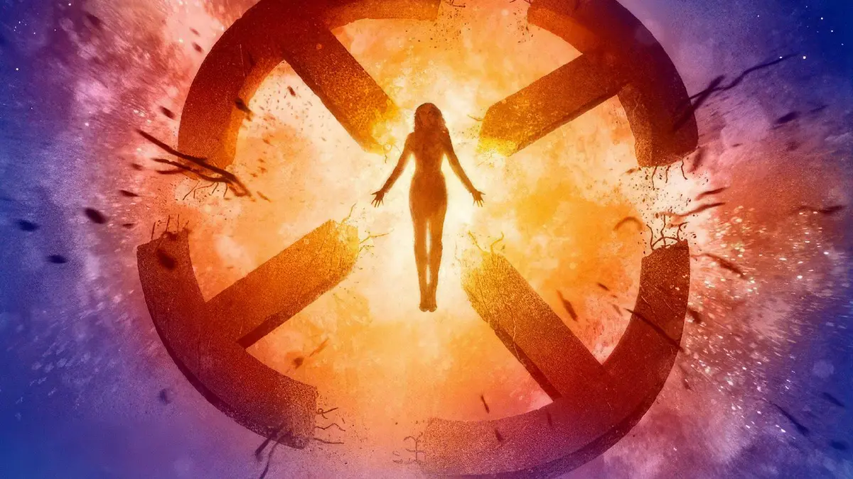 Jea Grey destroys the X-Men logo with her Dark Phoenix force
