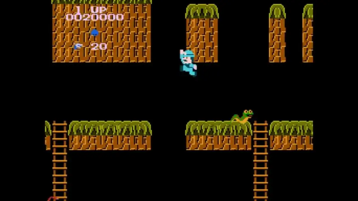 Super Pitfall gameplay NES