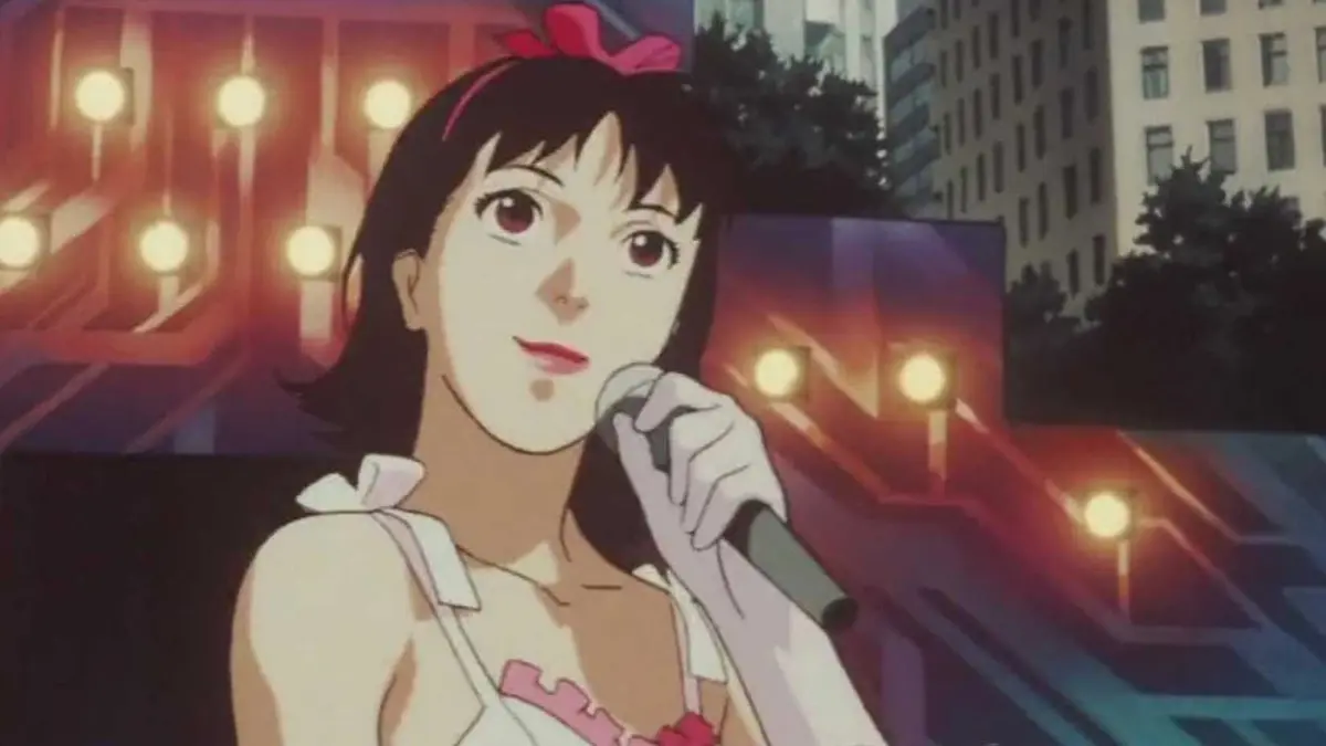 Popstar Mima Kirigoe on stage in Perfect Blue