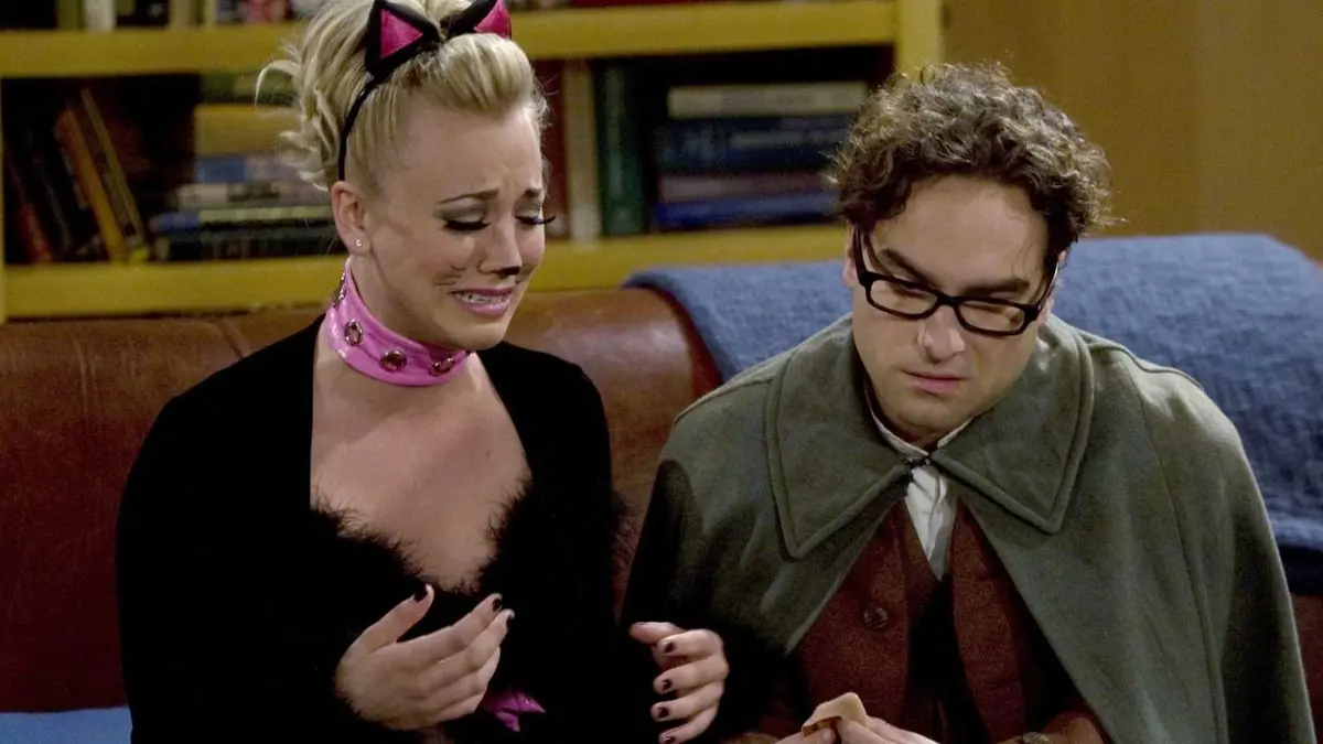 Penny and Leonard in The Big Bang Theory