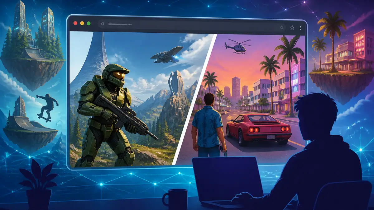 Запуск классических игр Halo и GTA Vice City в окне браузера