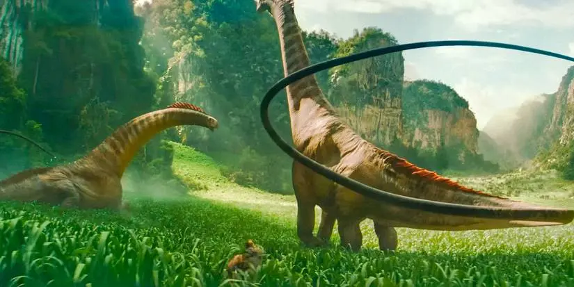 Dinosaurs free on the island in Jurassic World Rebirth