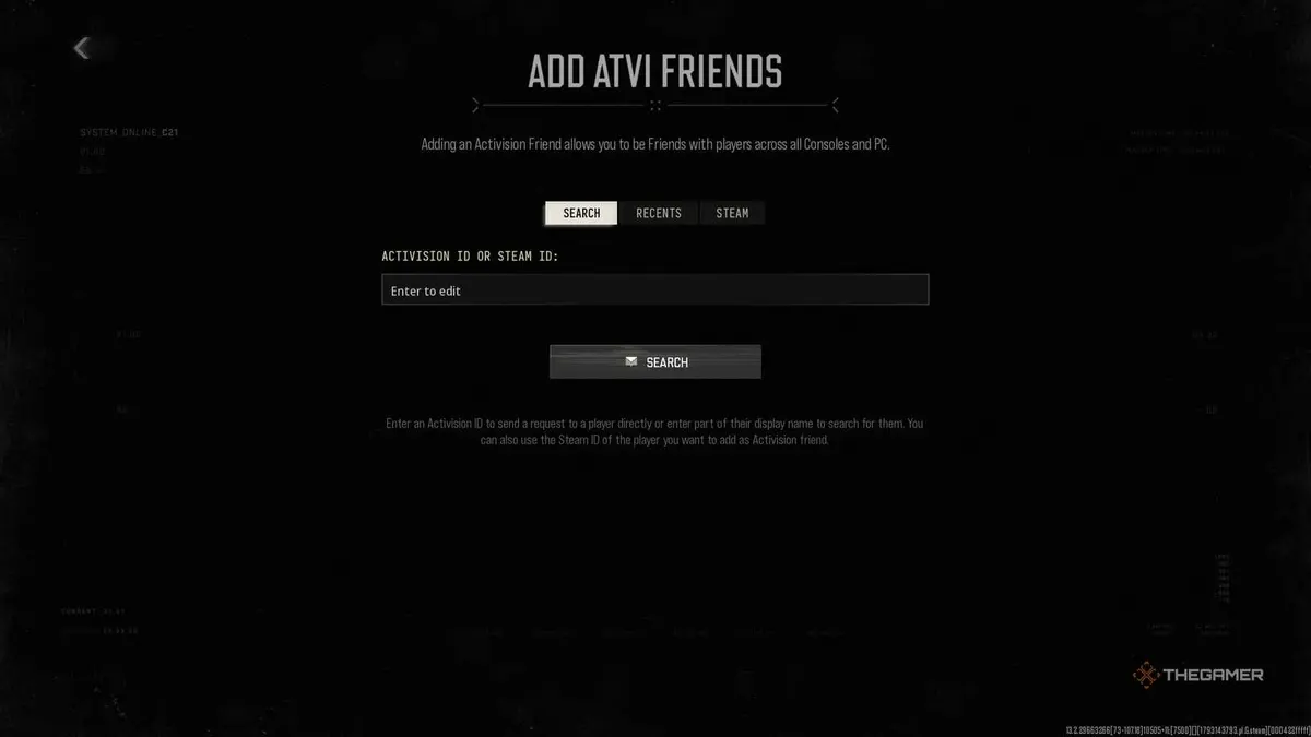 Adding friends in COD: MW4.