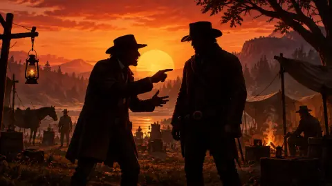Red Dead Redemption 2: редкая сцена с Хозией и «Фентоном»