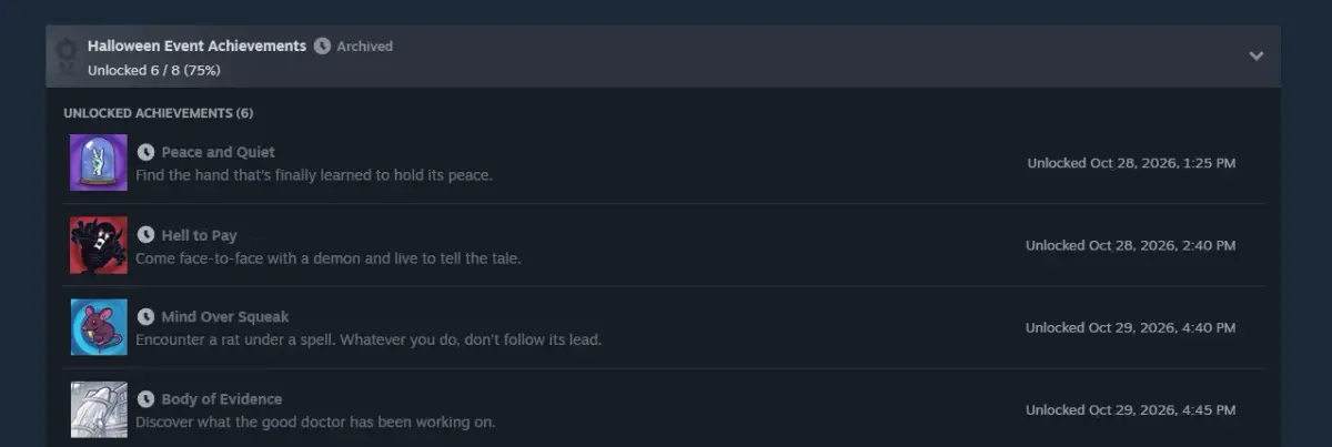 Сезонные достижения. Источник: Valve