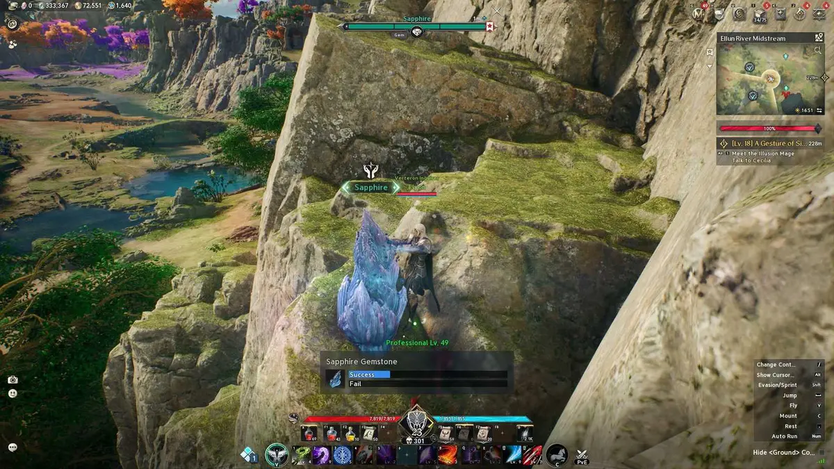 Sapphire Extaction in Aion 2-1