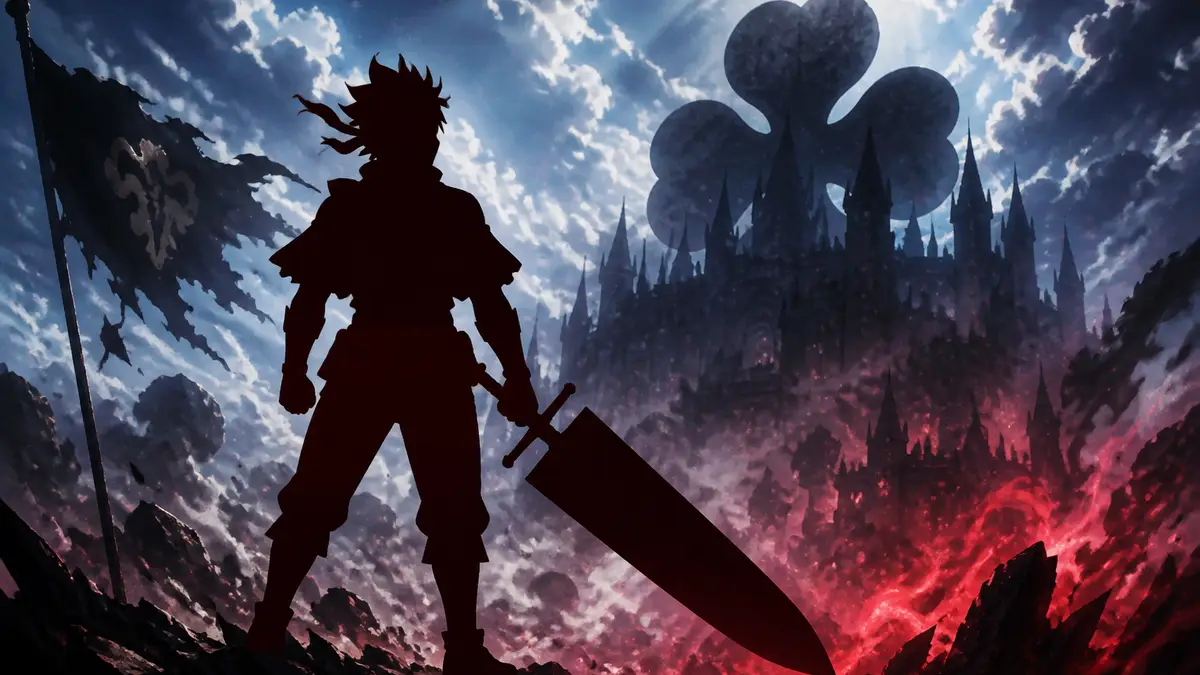 Главный герой аниме Black Clover Аста с мечом