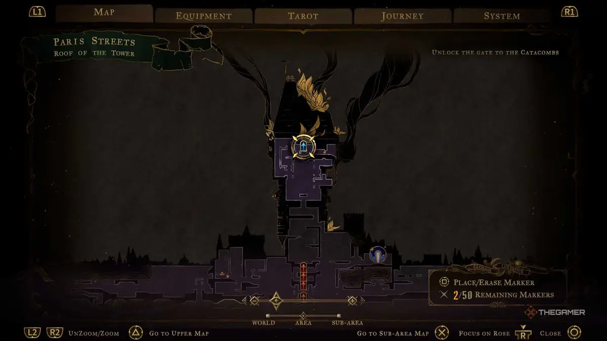 The location of the Burnt Sword of Fierbois weapon in Castlevania Belmont’s Curse.