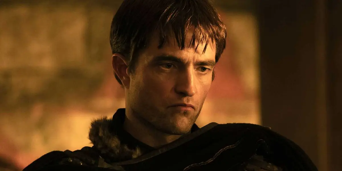 Robert Pattinson looking stern as Antinous in The Odyssey