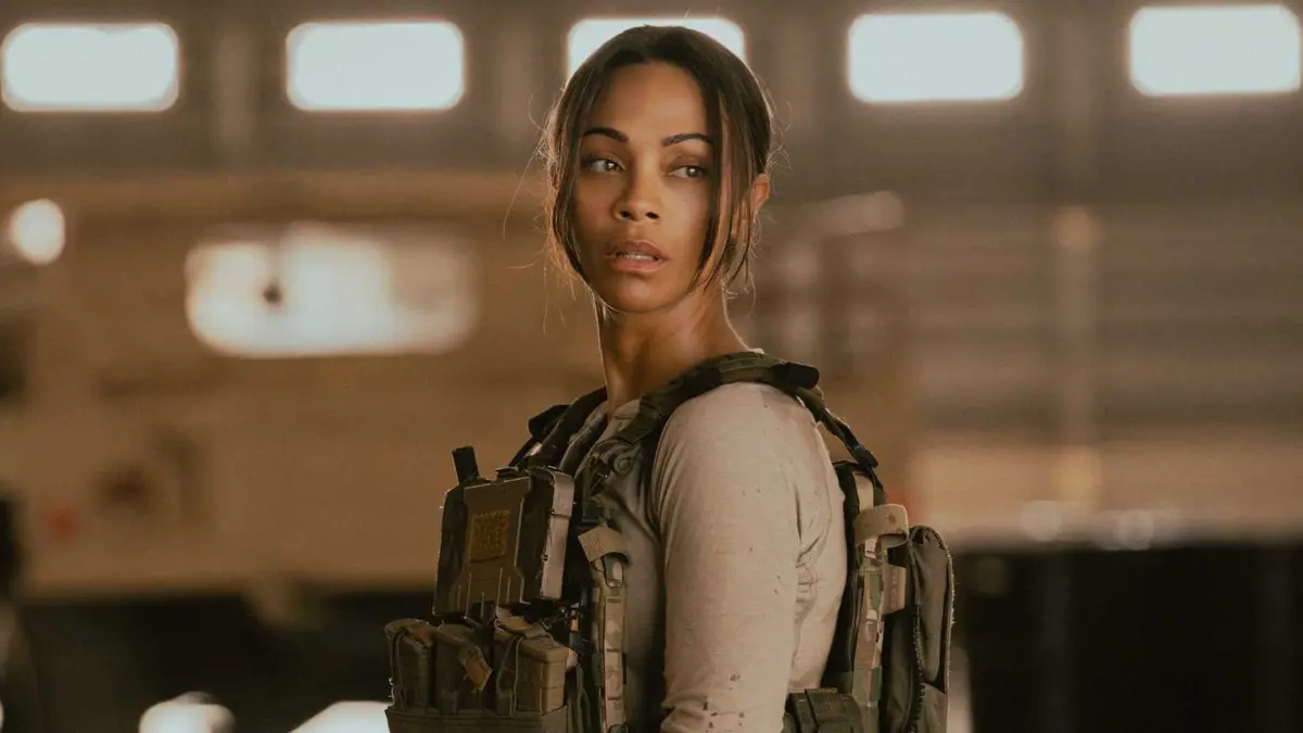 Zoe Saldana stars in Paramount+'s action thriller Lioness.