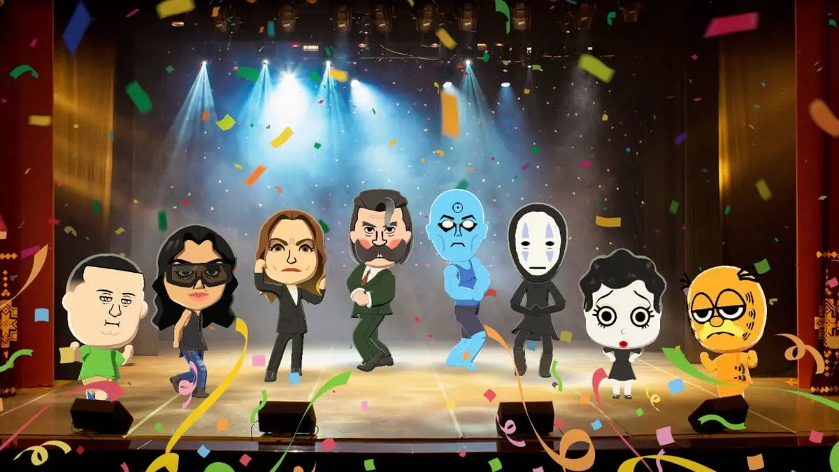 Tomodachi Life: Living the Dream Miis pose together.