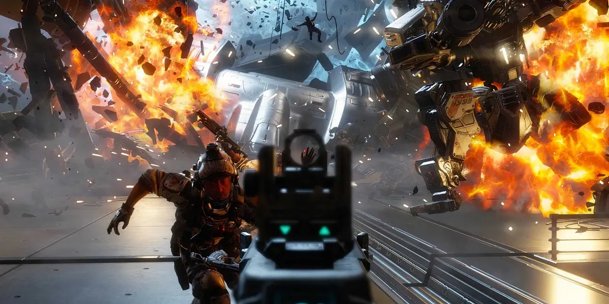 Shooting enemies as a human in Titanfall 2