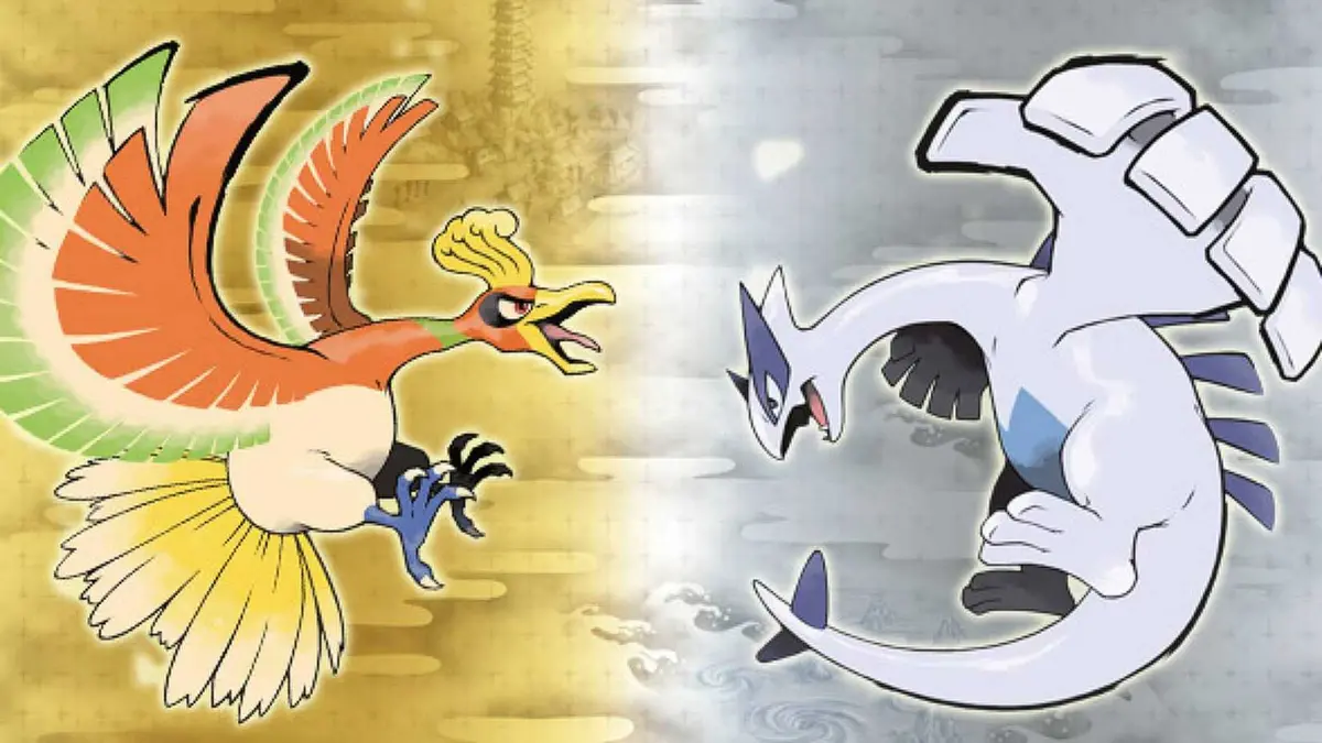 Lugia and Ho-Oh from Pokemon HeartGold and SoulSilver.