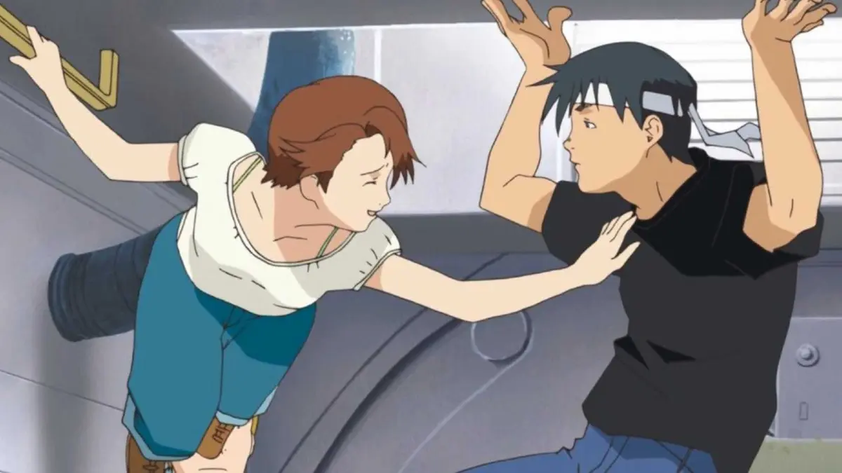 Ai Tanabe and Hachimaki from Planetes anime