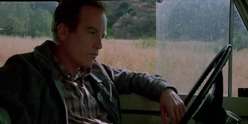 Gordie driving his truck in the opening of Stand By Me