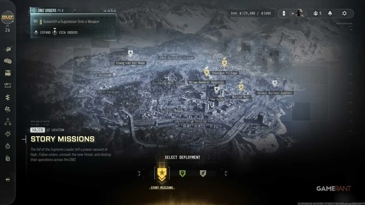 All DMZ Story Missions, Recommended Equipment, and Rewards