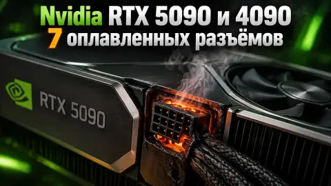 Nvidia RTX 5090 и 4090: 7 оплавленных разъёмов за два дня