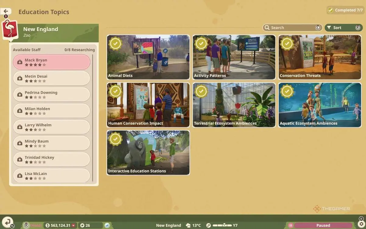 Education research in Planet Zoo 2