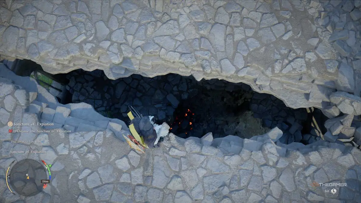 The Sanctum Of Expiation Puzzle Broken Ceiling in Crimson Desert.