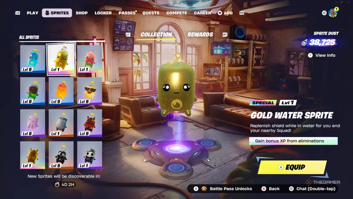 Fortnite Gold Water Sprite.