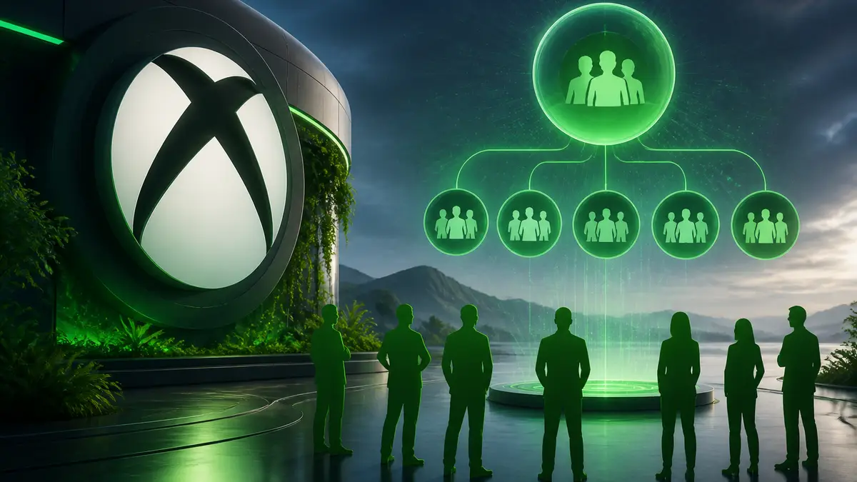 Логотип игрового подразделения Xbox и презентация структуры XP