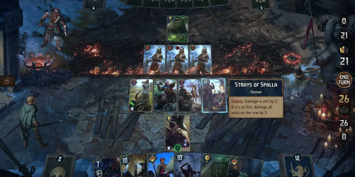 Playing a match in Thronebreaker The Witcher Tales