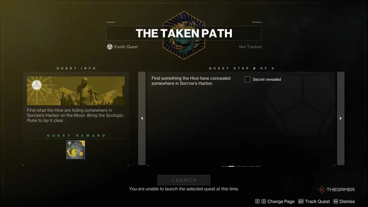 Destiny 2 The Taken Path Quest