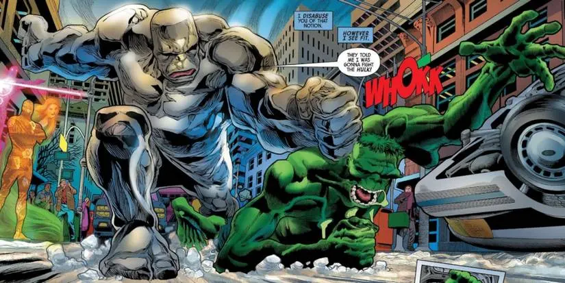Hulk getting attacked by the U-Foes.