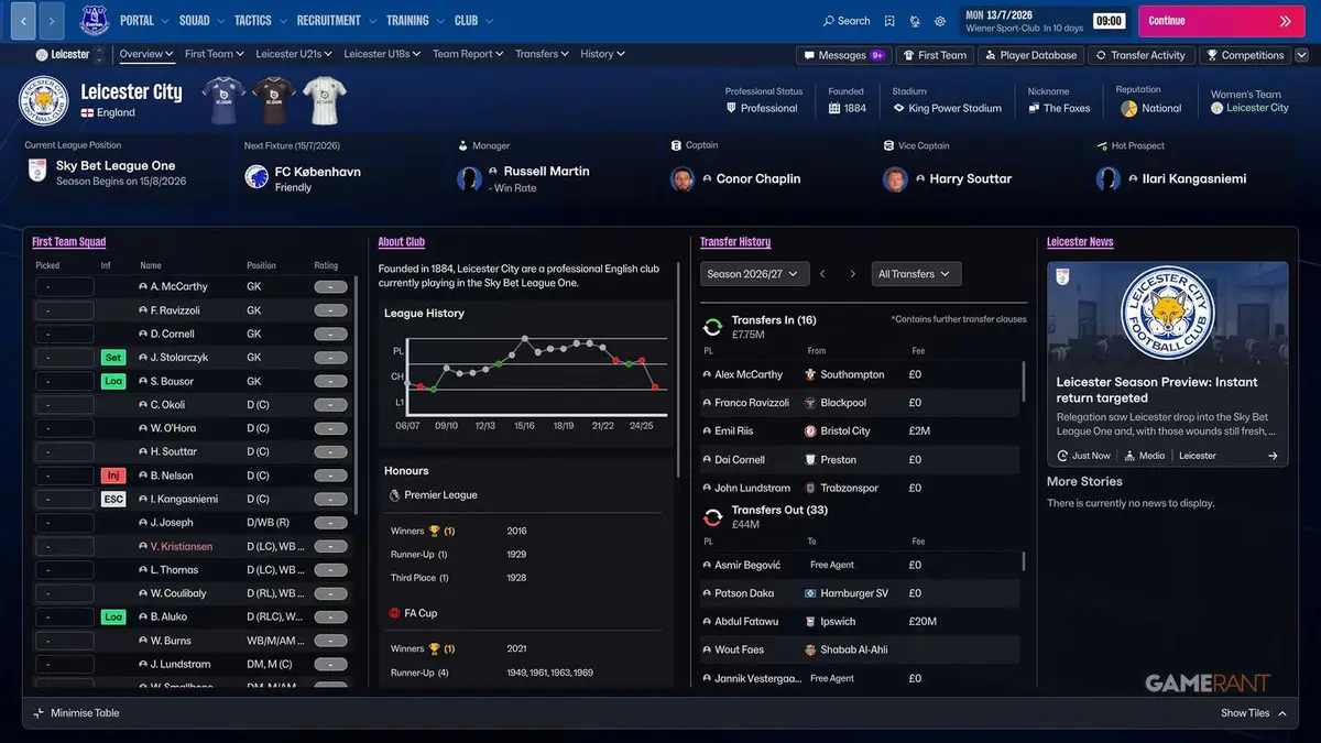Football Manager 27 - Leicester City