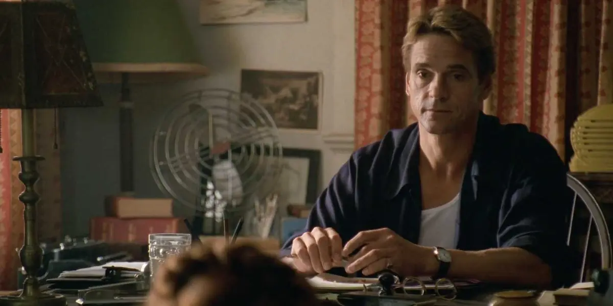 Jeremy Irons' character sitting in Lolita