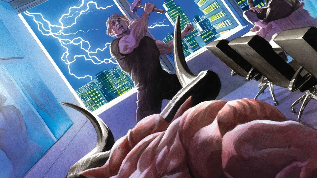 The Mortal Thor, Sigurd Jarlson, faces off against Minotaur