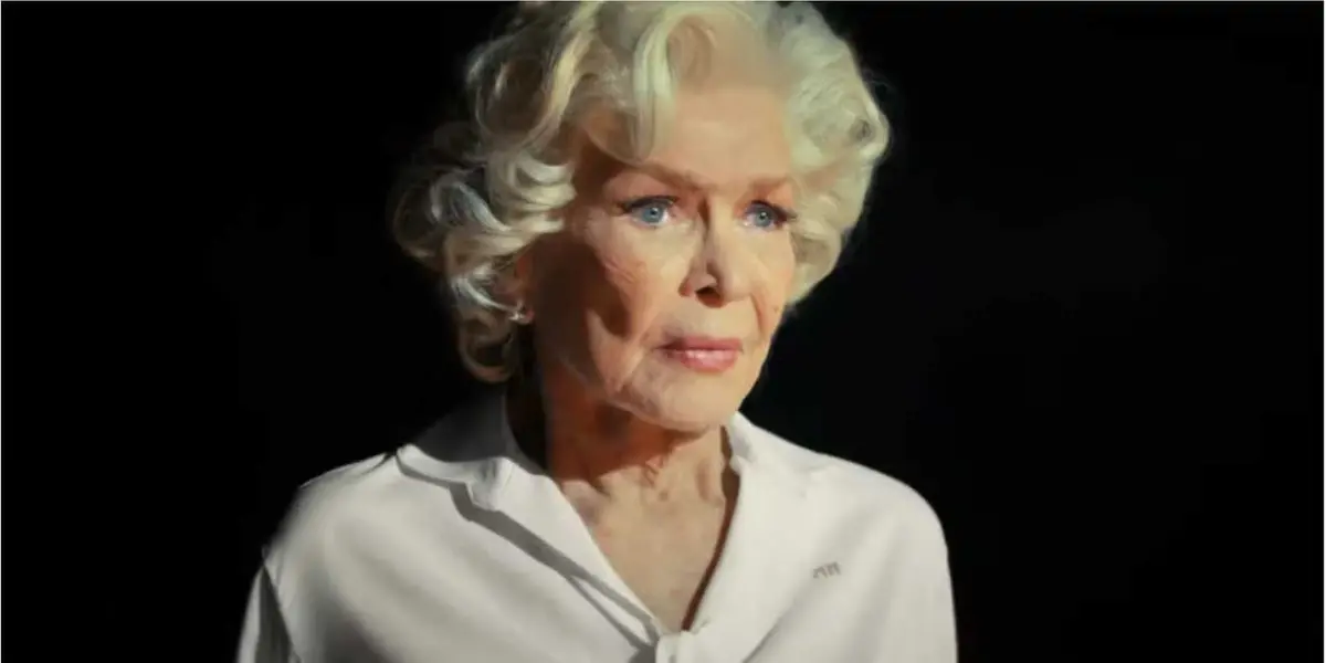 Ellen-Burstyn as an older Marilyn Monroe in the short film Flesh-Impact