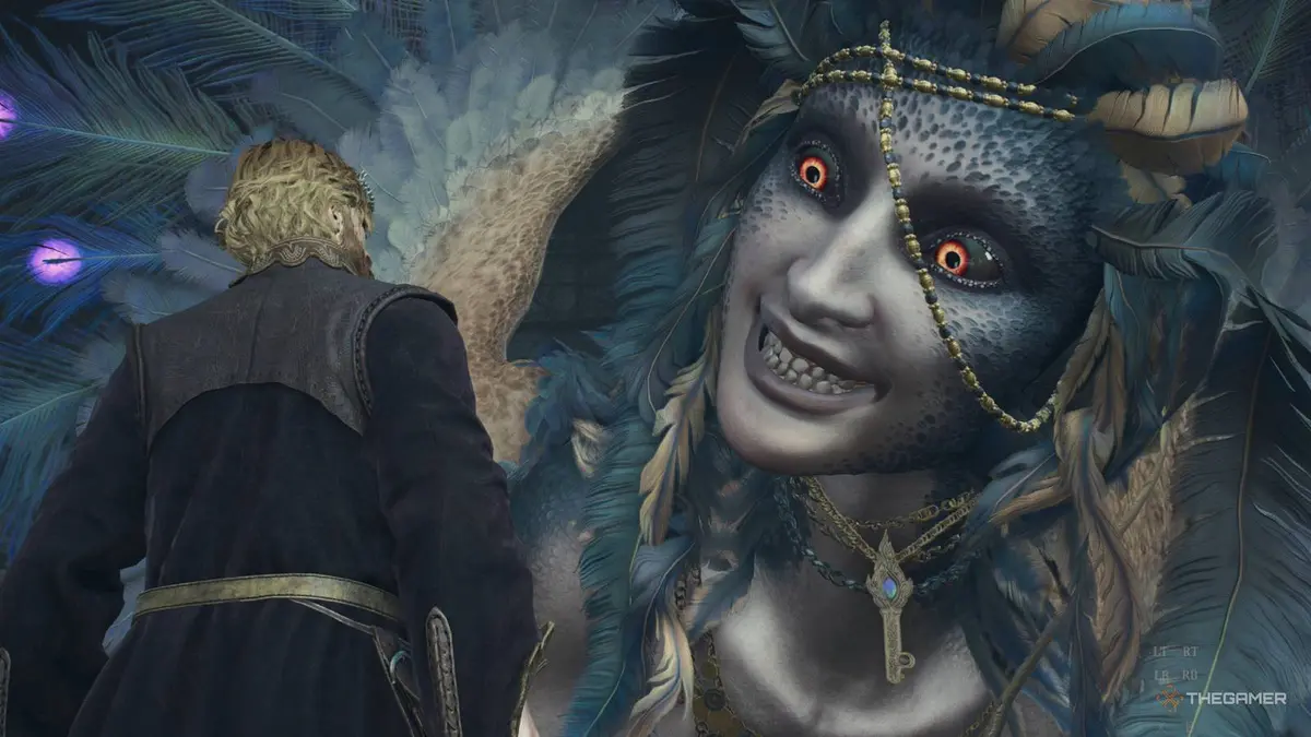 The Sphinx is looking at the Arisen with a scary face - Dragon's Dogma 2