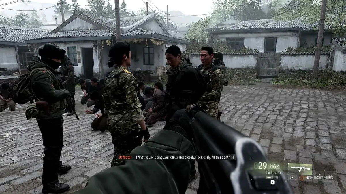 Interrogating a defector in CoD MW4.